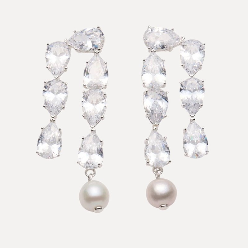EARRINGS 10 RHODIUM SILVER