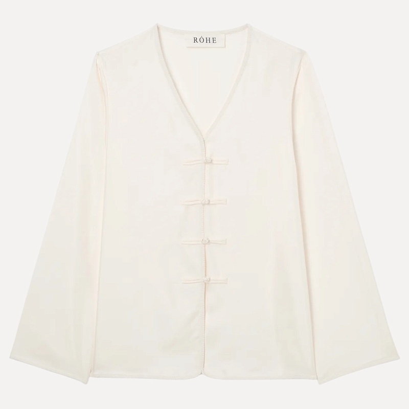 Mandarin silk  top