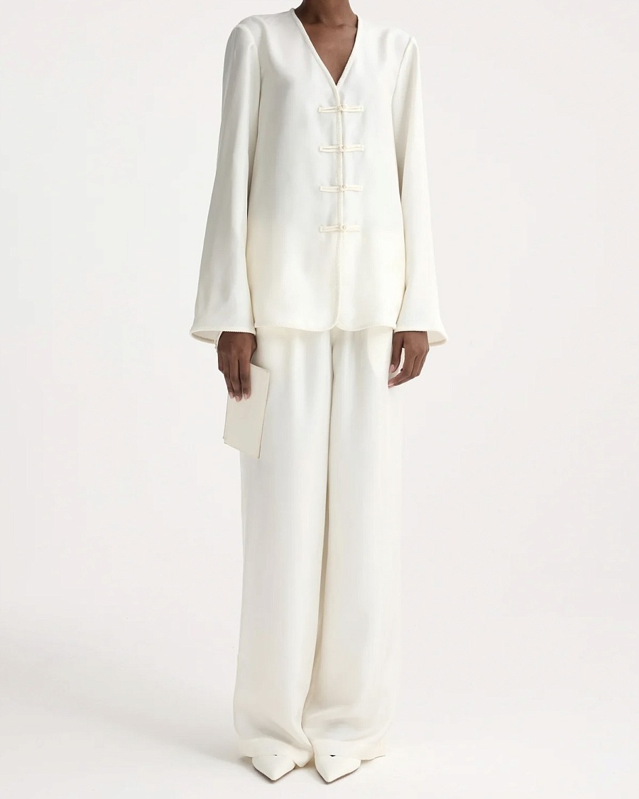 Mandarin silk  top