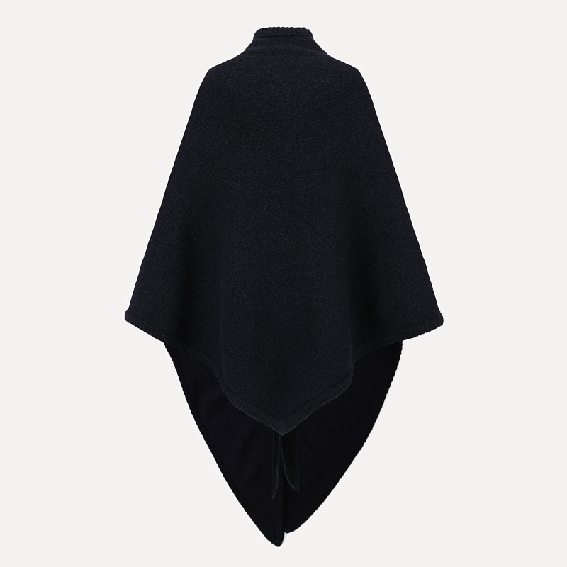 Navy blue triangular shawl scarf