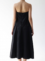 STRAPLESS FLOUNCE DRESS