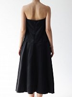 STRAPLESS FLOUNCE DRESS