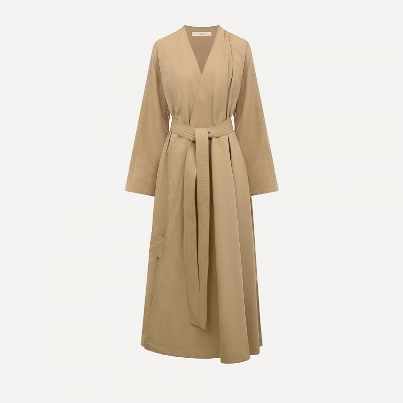 DRAPED COAT