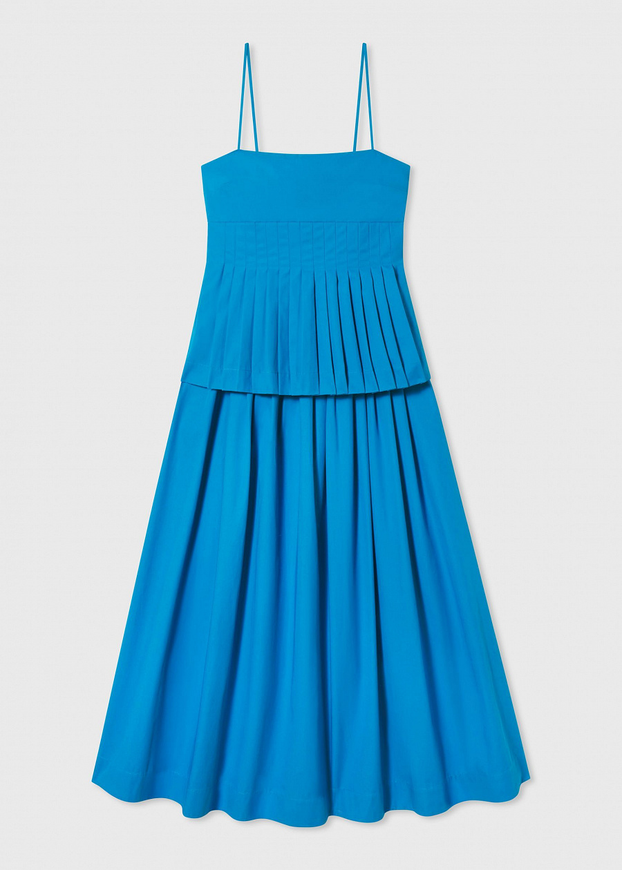 PEPLUM PLEATED DRESS