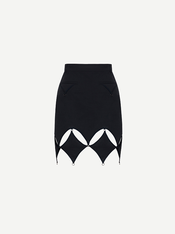 Lattice mini skirt