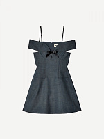 Curved one-shoulder dress