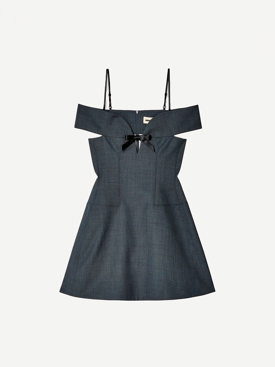 Curved one-shoulder dress